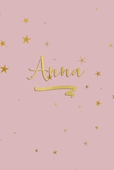 Paperback Anna: Personalized Journal to Write In - Rose Gold Line Journal Book