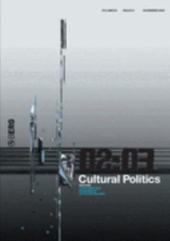 Paperback Cultural Politics Volume 2 Issue 3 Book