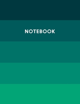 Notebook : Elegant Green Stripes 100 Pages Notebook - 8. 5 X 11 - Large Lined Journal