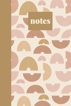 Notes: Blank Lined Writing Journal and Notebook for To Do Lists, Note Taking, Daily Reflections, Gratitude, and More | Boho Rainbow Pattern Cover Design in Blush and Terracotta