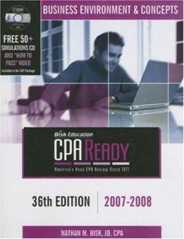 Paperback Pass the CPA Exam: Business Environment & Concepts Book