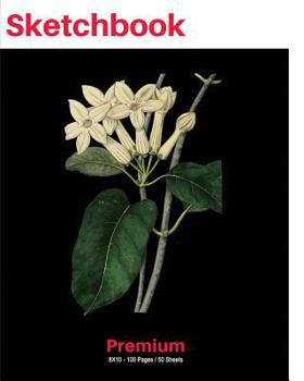 SketchBook: Botanical Nature Art Print (75), 8"x10" Sketch Pad, Sketching and Drawing Paper, Note Pad -[Premium Sketch Books]