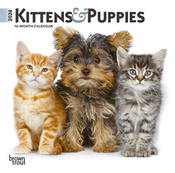 Calendar Kittens & Puppies 2024 Mini 7x7 Book