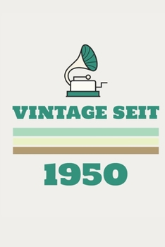 Paperback Vintage Seit 1950: Notizbuch (120 Seiten Dot Grid Papier, Softcover) [German] Book
