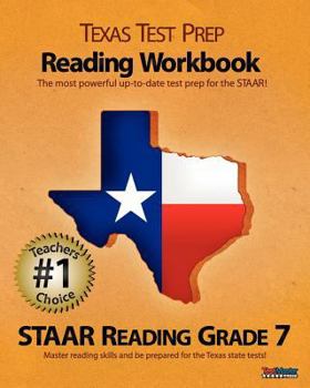 Paperback Texas Test Prep Reading Workbook, Staar Reading Grade 7 Book
