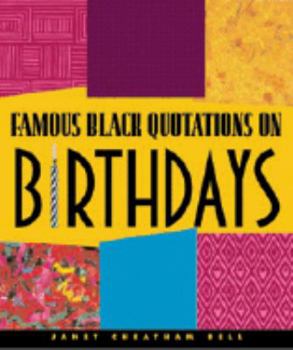 Hardcover Famous Black Quotations on Birthdays Book