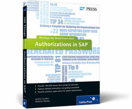 Paperback Authorizations in SAP: 100 Things You Should Know About... Book