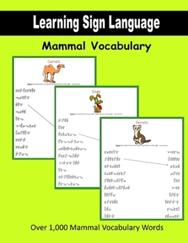 Paperback Learning Sign Language: Mammal Vocabulary Book