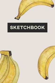 Paperback Sketchbook: Banana Strawberry Food Pattern Paint Cute Design Book