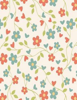 Paperback Flower Print Cover Notebook: 8.5 X 11 202 College Ruled Pages Book