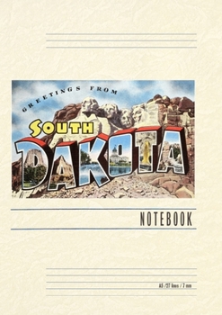 Vintage Lined Notebook Greetings from South Dakota