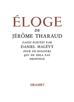 Paperback Éloge de J. Tharaud [French] Book