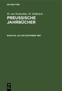 Hardcover Juli Bis December 1887 [German] Book