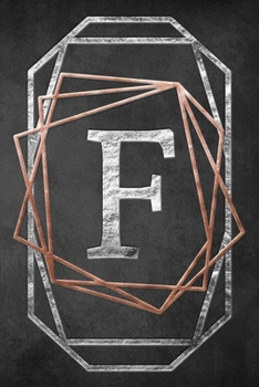 Chalkboard Foiling Minimalist Letter Notebook - F: A personalized monogram notebook just for you!