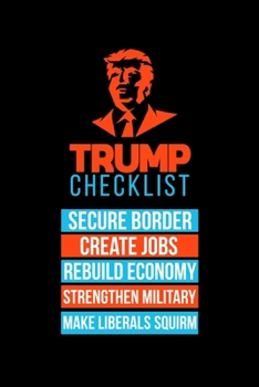Paperback Notebook: Trump Republican Maga Checklist First Gift 120 Pages, 6X9 Inches, Graph Paper Book