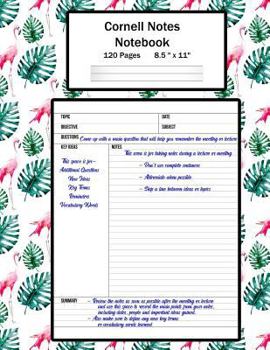 Cornell Notes Notebook: Note Taking System, For Students, Writers, Meetings, Lectures Large Size 8.5" x 11" (21.59 x 27.94 cm), Durable Matte