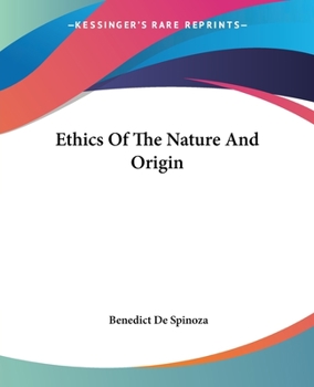 Paperback Ethics Of The Nature And Origin Book