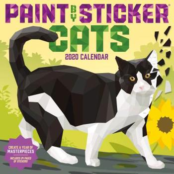 Calendar Paint by Sticker Cats Wall Calendar 2020 Book
