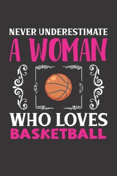 Never Underestimate A Woman Who Loves Basketball: Basketball Lovers Girl Women Dot Grid Journal Notebook 6x9 120 Pages