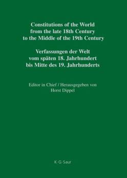 Hardcover National Constitutions, Constitutions of the German States (Anhalt-Bernburg – Baden). Nationale Verfassungen, Verfassungen der deutschen Staaten (Anhalt-Bernburg - Baden) (German Edition) [German] Book