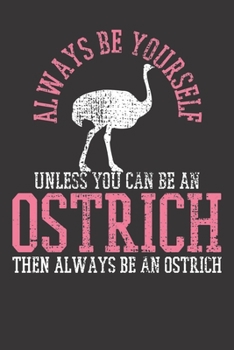 Paperback Notebook: Ostrich Farm Egg Flightless Bird Vintage Gift Dot Grid 6x9 120 Pages Book