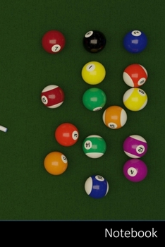 Paperback Notebook: ビリヤード、ボール、テーブルӌ Book