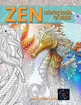 Paperback Zen coloring books for adults, anxiety coloring book: Coloring books for adults relaxation, doodle coloring book