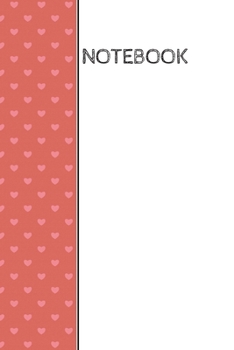 Paperback Notebook: Love heart pattern wrap around design notebook: 90 blank pages Book