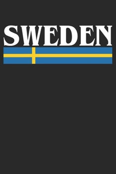 Paperback Notebook: Sweden Gift Dot Grid 6x9 120 Pages Book