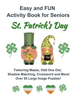 Paperback Easy and FUN Activity Book for Seniors St. Patrick's Day Book