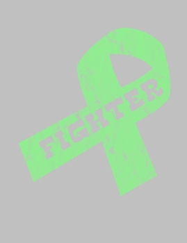 Fighter: Light Green Ribbon Awareness Notebook 7.44" x 9.69" Lined Journal 120 pages Book