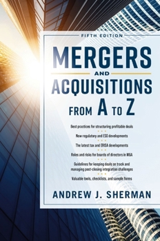 Hardcover Mergers and Acquisitions from A to Z Fifth Edition Book