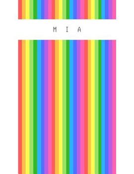 Paperback Mia: Personalized sketchbook with name: 120 Pages Book