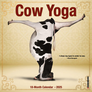 Calendar Cow Yoga 2025 7 X 7 Mini Wall Calendar Book