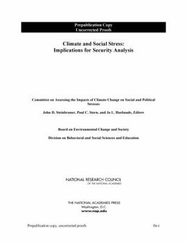 Paperback Climate and Social Stress: Implications for Security Analysis Book