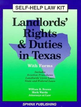 Paperback Landlords' Rights & Duties in Texas: With Forms and Flowcharts Book