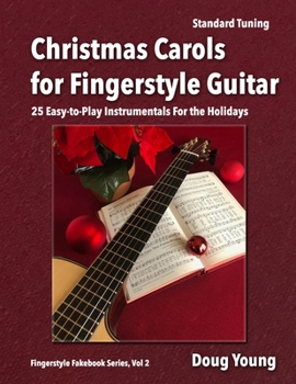 Paperback Christmas Carols for Fingerstyle Guitar Book
