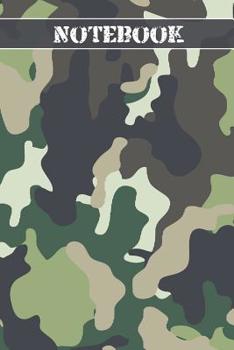 Notebook: 96 dotted Pages I dotted grid I Size 6x9 I Cover in camouflaged Design I Ideal for notes and sketches I