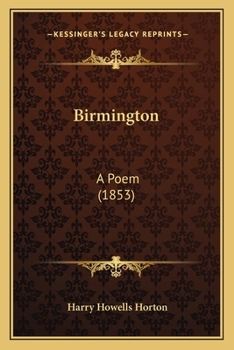 Paperback Birmington: A Poem (1853) Book