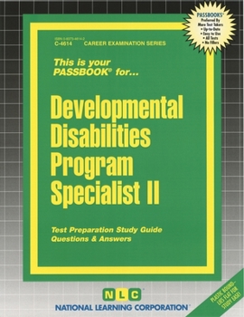 Spiral-bound Developmental Disabilities Program Specialist II: Passbooks Study Guide Book
