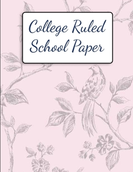 Paperback College Ruled School Paper Book