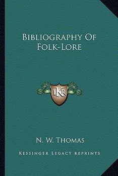 Paperback Bibliography Of Folk-Lore Book