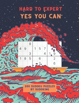 Paperback Sudoku: Hard To Expert Sudoku Book, 200 Sudoku puzzles With Solutions, Puzzle Type 9?9, 4 of Puzzle Per Page Book