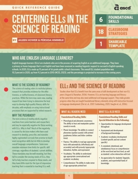 Paperback Centering Ells in the Science of Reading (Quick Reference Guide) Book