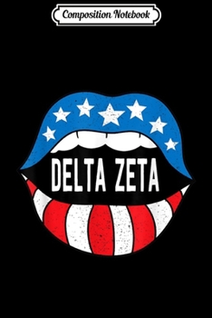 Paperback Composition Notebook: Delta-Zeta Sorority Retro Vintage Greek Journal/Notebook Blank Lined Ruled 6x9 100 Pages Book