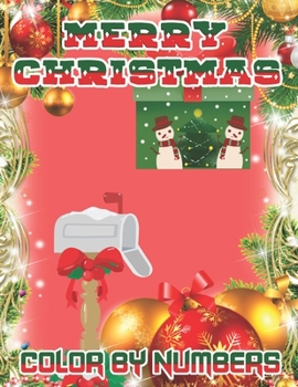 Merry Christmas Color By Numbers: a beautiful colouring book with Christmas designs on a black background, for gloriously vivid colours