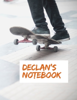 Paperback Declan's Notebook: - My Name Journal, Dot Grid Journal, 100 pages, 8.5x11 large print, Soft Cover, Glossy Finish. Book