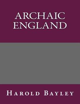 Paperback Archaic England Book