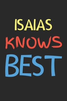 Isaias Knows Best: Lined Journal, 120 Pages, 6 x 9, Isaias Personalized Name Notebook Gift Idea, Black Matte Finish (Isaias Knows Best Journal)