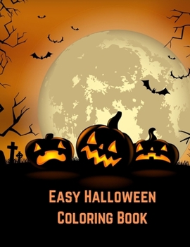 Paperback Easy Halloween Coloring Book for Kids Book